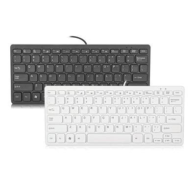 China Factory Wholesale Plug and Play Mini USB Cute Optical Slim Cable Keyboard for Computer Office for sale