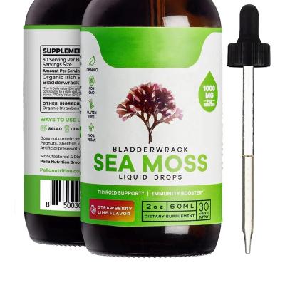 China Organic Food Sea Moss Liquid Drops Irish Sea Moss Raw Organic Tincture for Digestive and Joint Immunity Thyroid Support for sale