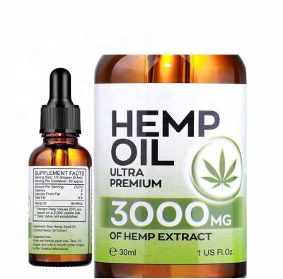 China Health Food Private Label Hemp Seed Oils Max Strength Natural Extract 30ML for sale