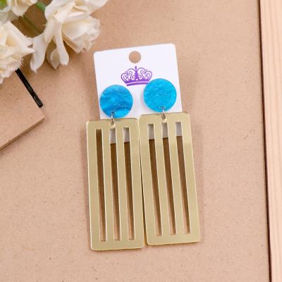 China TRENDY Geometric Laser Cut Women Jewelry Drop Earrings ERS564ER1313 Acrylic Drop Earrings Gift For Her for sale