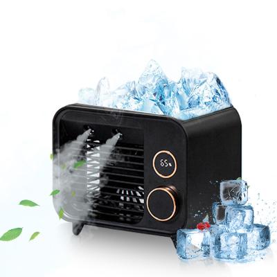 China 5 Speeds Adjust 300ml USB Rechargeable Mini Portable Air Cooler Fan, Water Air Conditioners Air Cooler with Smart Display for sale