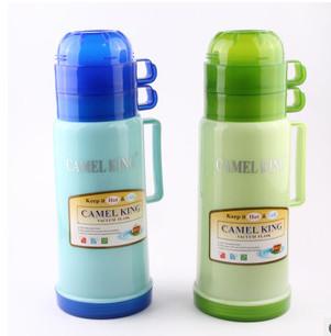 China 1.0 L plastic vacuum flask glass tank vacuum thermos outdoor traveling bottle for sale