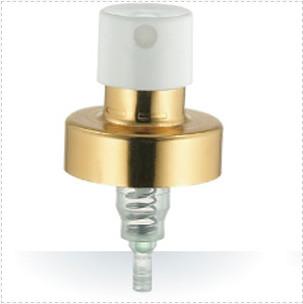 China Golden perfume pump sprayer with white cap, Golden pump sprayers for sale