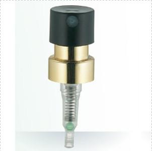 China 12mm golden perfume pump sprayer with black cap for sale