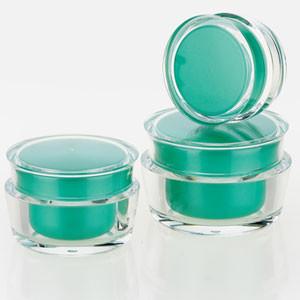 China ECO-Friendly green cosmetics plastic pp cream jar with different size for sale