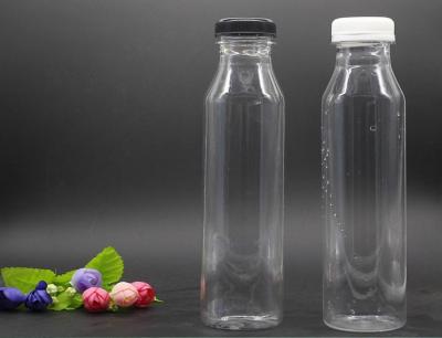 China Custom-made 400ml round transparent PET beverage bottles for sale