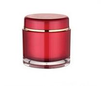 China 50g Red Round Acrylic Jar for Cosmetics Cream for sale