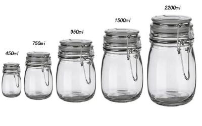 China 200ml to 2800ml Lead-free thickening glass sealing glass jar storage tank for food package for sale