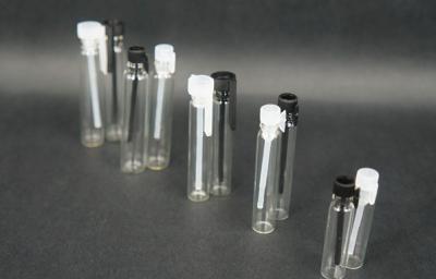 China 1ml perfume sample tube bottle/packing glass bottle/1ml sample glass test vial for sale