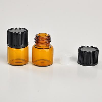 China 1ml amber glass package bottles, 1ml cosmetic glass sample vial, cosmetic test packing bottle,1ml reagent glass bottle for sale