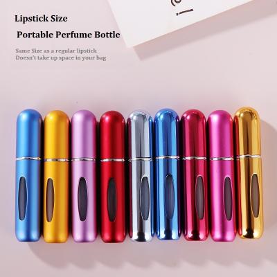 China 5ml Bottomed Refillable Perfume Bottles Aluminum Atomizer Bottles Dispenser Perfume bottle press mini  Spray bottles for sale