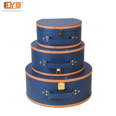 China Novelty Women Girls Around PU Earrings Jewelery Organizer Portable Storage Case Jewelry Gift Boxes Travel Cosmetic Boxes Set for sale