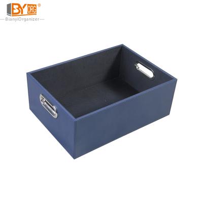 China Novelty Household Leather Foldable Storage Box Clothes Storage Bins Storage Basket for sale