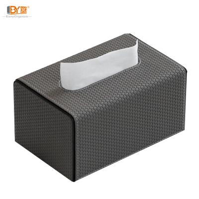 China Multi-Modle Gray/White Luxury Handmade Leather Creative Minimalist Fabric Multi-Modle Desk Box Cover for sale