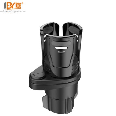 China Interior Car Accessories Decoration Lack Color Cup Holder Luxury Black Beige Car Interior Drinks Holder for sale