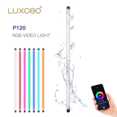 China APP Control 4ft 18W CRI95+ RGB Full Color LED Waterproof Photography Light Tube LUXCEO P120 Remote Control for Video and Photo for sale