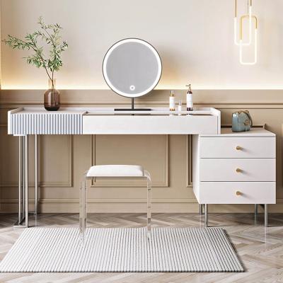 China Other Modern Fashion Bedroom Dressing Table Combination Furniture Set Large Storage Space Luxury Dressing Table for sale