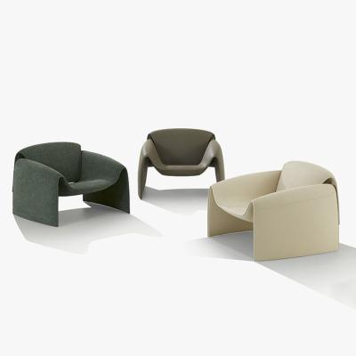 China Simple Lamb Sofa Floor Design Shape Sofa Chair Living Room Furniture Unique Modern Minimalist High Wool Back Armrest for sale