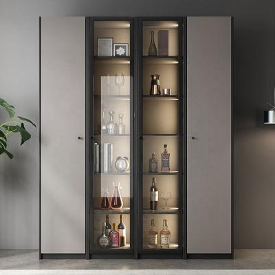 China The other modern Nordic glass wine cabinet is simple and integrated, and the dining side cabinet of the wall restaurant for sale