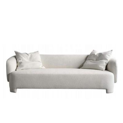 China Other Modern Simple Living Room Combined Furniture White Fabric Sofa for sale