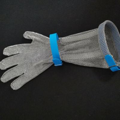 China Abrasion Resistant Stainless Steel Wire Mesh Glove Cut Resistant Chainmail Glove for sale