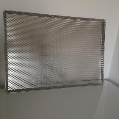 China Food Grade Stainless Steel Oven Wire Mesh Food Tray Disposable Filter Tray for sale