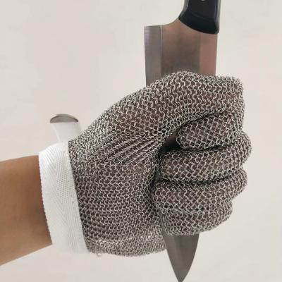 China Comfortable Stainless Steel Chain Butcher Mail Cut Resistant Gloves Cut Proof Working Protection Gloves for sale