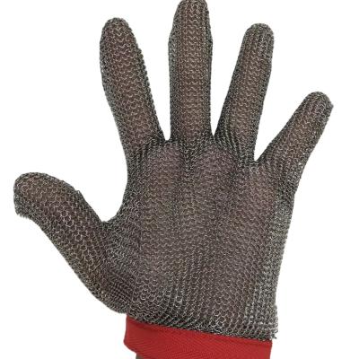 China Comfortable Stainless Steel Metal Mesh Gloves Meat Cutting Chain Mail Butcher Glove Anti Cut Gloves for sale