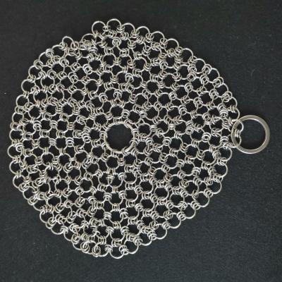 China Sustainable Stainless Steel Cast Iron Cleaner Chainmail Scrubber For Cast Iron Pan, Multi-Spec, High Quality Low Price for sale