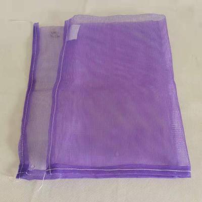 China Recyclable High Strength Polyester Drawstring Mesh Bag Mesh Stitching Drawstring Bag for sale