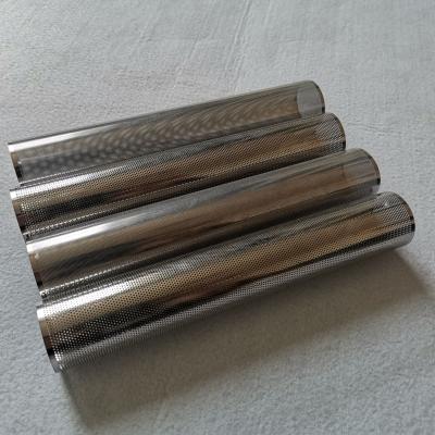 China Plain Weave Metal Filter Tube Stainless Steel Perforated Filter Cartridge Punch for sale