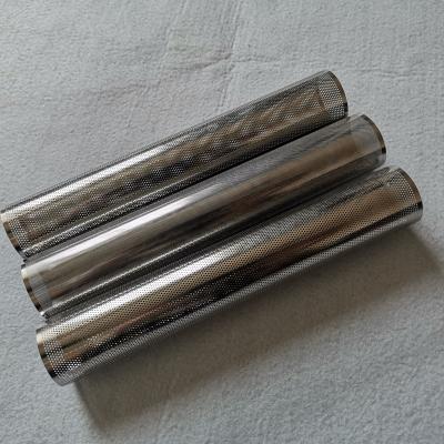 China Plain Weave 30 Micron Stainless Steel Perforated Metal Screen Filter Tube for sale