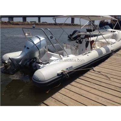 China 2021 28ft Fiberglass & PVC Luxury Boat 850 Rib Boat Fiberglass Hull Rib for sale