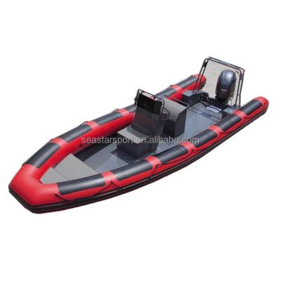 China 720 Speed ​​Sports Water Sports Alu Rib Boat Rigid Inflatable Boat Heavy Duty Aluminum With Center Console for sale