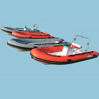 China Fishing Qingdao Rigid Inflatable Fiberglass Aluminum Boat 5.2m Rib Boat With PVC Or Hypalon Tube for sale