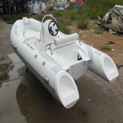 China DeporteStar CE RIB 390cm Fiberglass 6Person Inflatable Boats Fishing For Family for sale