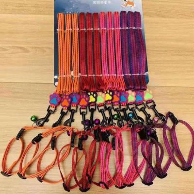 China Viable Pet Supply Color Polyester Pet Harness Dog Collar Dog Leash And Lead Products for sale