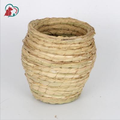 China Sustainable Handmade Grass Woven Artificial Natural Bird Nest for sale