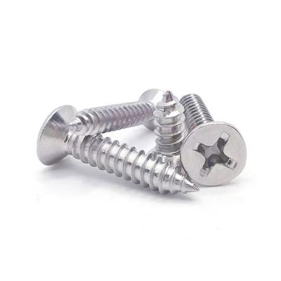 China m3 m8 DIN7982 self tapping screws phillips flat csk head tapping small Stainless steel screw Te koop