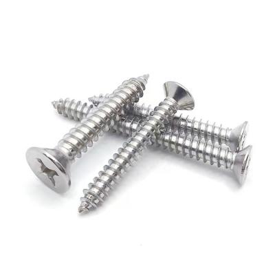 China Wholesale China DIN7982 micro stainless steel cross concrete flat head wood roofing self tapping screw Te koop