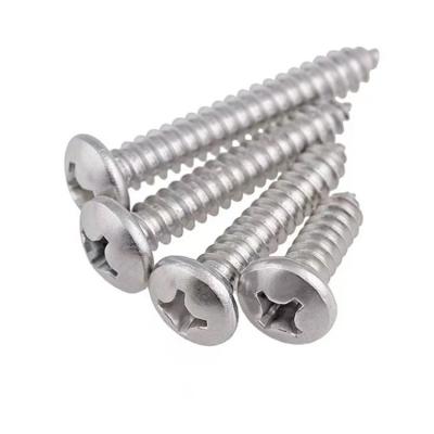 China Stainless Steel 304 316 DIN 7981 Pan Head Pozi Drive Type AB Thread Self Tapping head Screw for sale