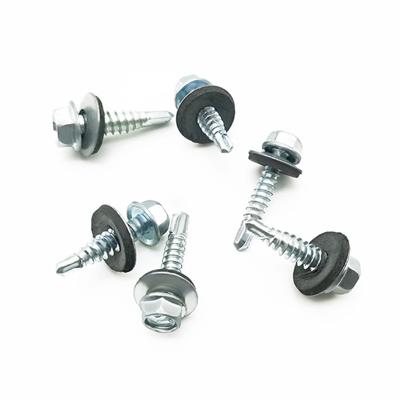 China China wholesale tek wood stainless steel hex self drilling screw with epdm washers roofing screw Te koop