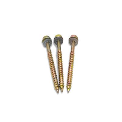 Cina Hex Flange Self Drilling Screw Set Head Self Drilling Roofing Screws With Rubber Washer in vendita