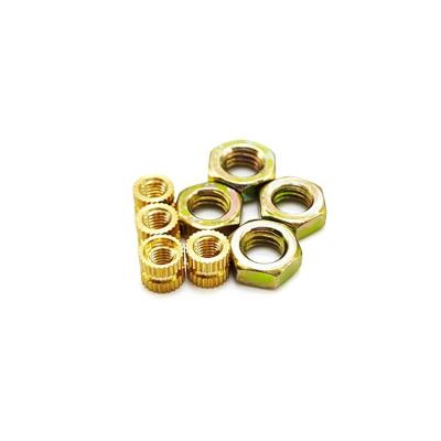 중국 Knurled Brass Nut Threaded Copper Inserts Nut For Plastic ZINC PLATED, Black Oxide 판매용