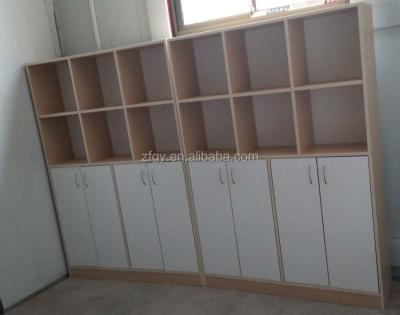 China Bookcase Multiple Receive Ark Two Doors KD Packing MDF Material Bookcase With Doors for sale