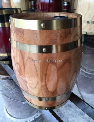 China Large Natural Light Grain Natural Wood Wine Bucket for sale