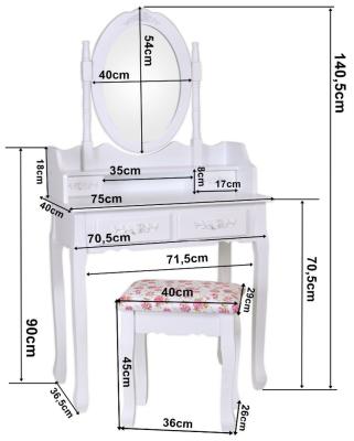 China KD dresser set with mirror for sale