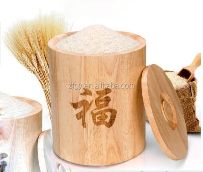 China Sustainable Rice Storage Wooden Bucket for sale