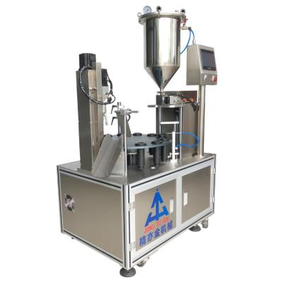 China 0.1kw Automatic Lip Gloss Filling Machine Rotary Disc Mascara Filling Machine for sale