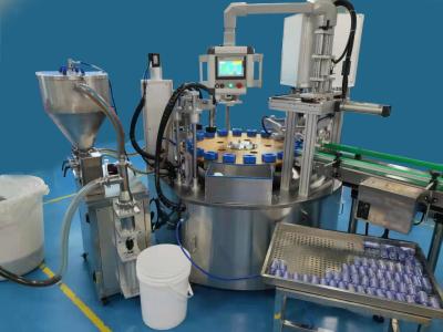 China Máquina de enchimento de creme cosmético de cabeça dupla SUS304 Máquina de enchimento de frasco de creme à venda